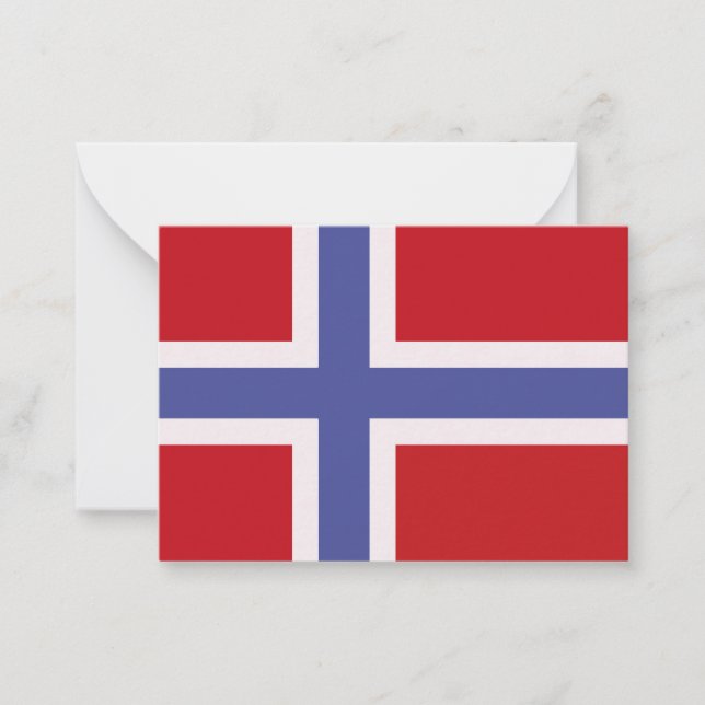 Cartão De Notas Bandeira da Noruega (Frente)