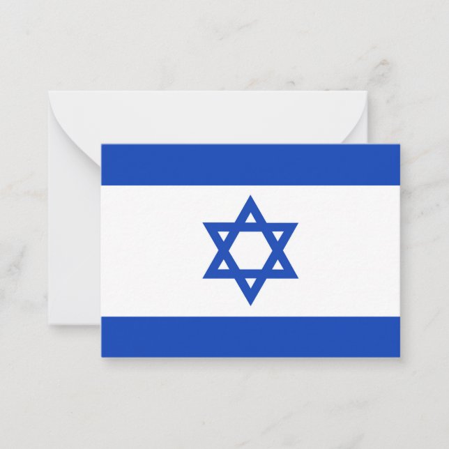 Cartão De Notas bandeira de Israel (Frente)