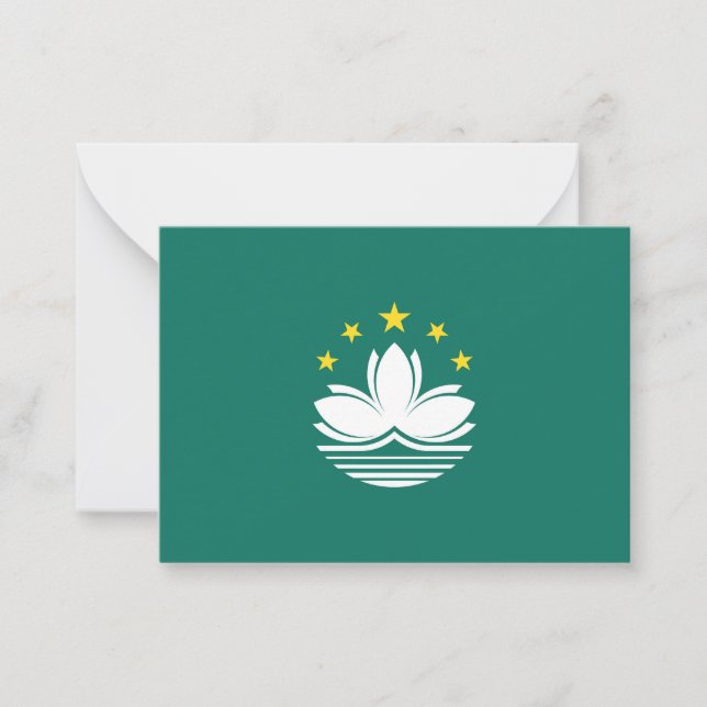 Cartão De Notas Bandeira de Macau (Frente)