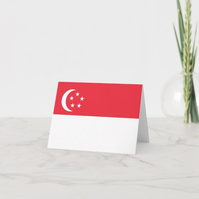 Cartão De Notas bandeira de Singapura (Frente)