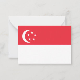 Cartão De Notas bandeira de Singapura