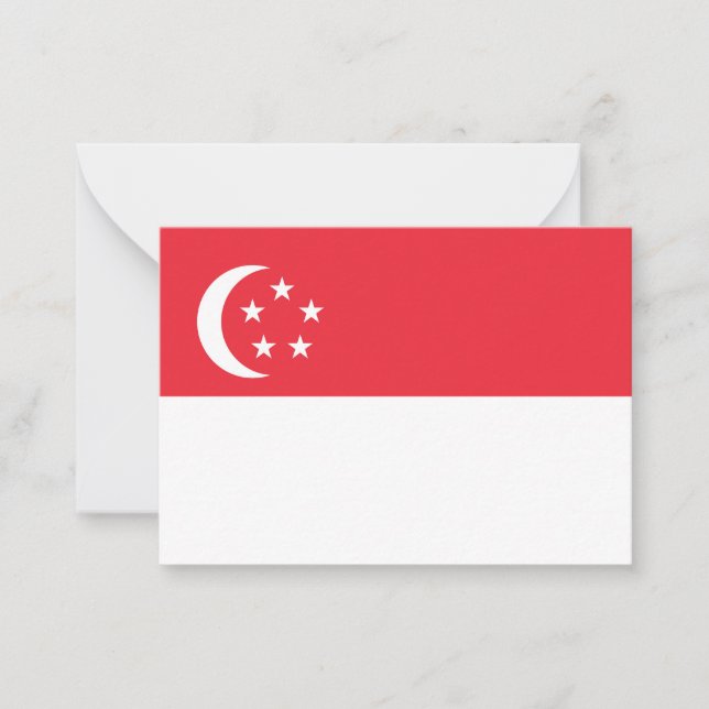Cartão De Notas bandeira de Singapura (Frente)