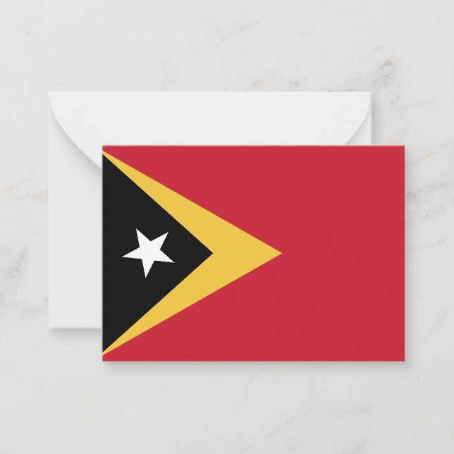 Cartão De Notas bandeira de Timor Leste (Frente)