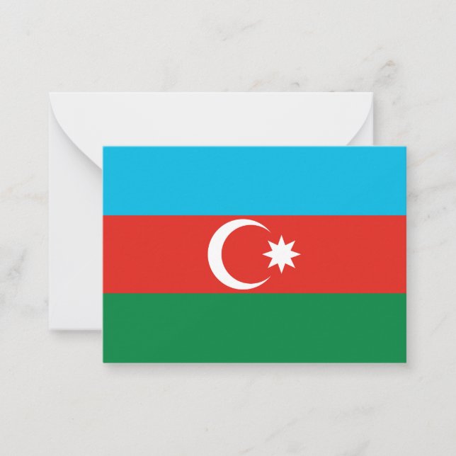 Cartão De Notas Bandeira do Azerbaijão (Frente)