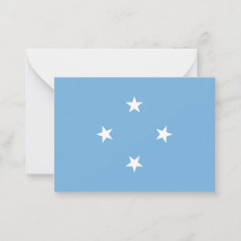 Cartão De Notas Bandeira dos Estados Federados da Micronésia