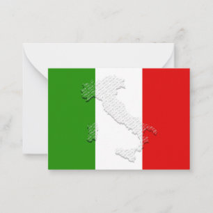 Cartão De Notas Bandeira italiana