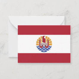 Cartão De Notas bandeira Polinésia Francesa