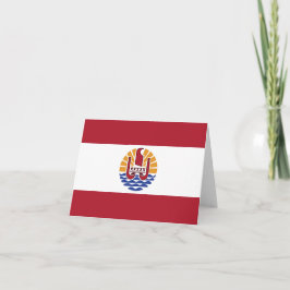 Cartão De Notas bandeira Polinésia Francesa