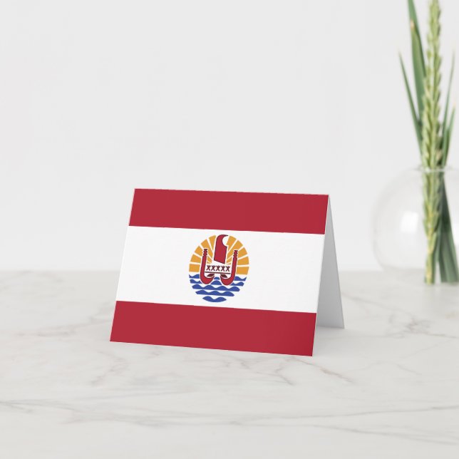 Cartão De Notas bandeira Polinésia Francesa (Frente)