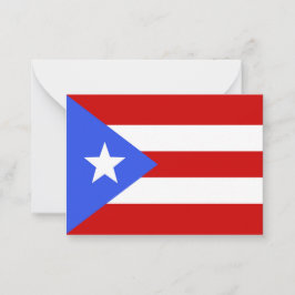 Cartão De Notas bandeira Porto Rico