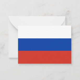 Cartão De Notas bandeira russa