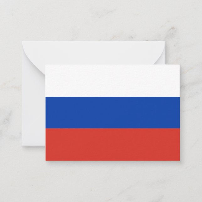 Cartão De Notas bandeira russa (Frente)