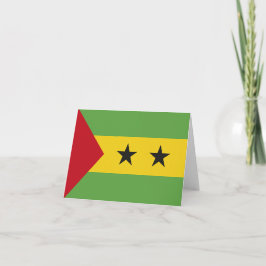 Cartão De Notas bandeira São Tomé e Príncipe