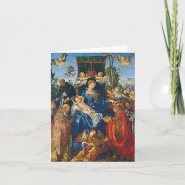 Cartão De Notas Banquete do Rosário - Albrecht Dürer, 1506 (Frente)