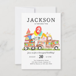 Cartão De Notas Barragem de Orçamento Animais de Caminhão de Passa