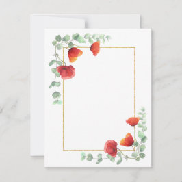 Cartão De Notas Barramento Floral de Borda Floral Elegante