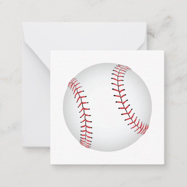 Cartão De Notas Baseball Design com beisebol personalizado em BG C (Frente)