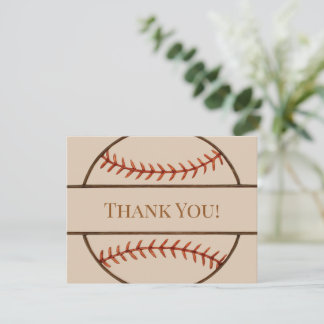 Cartão De Notas Baseball Themed Thank You Cards
