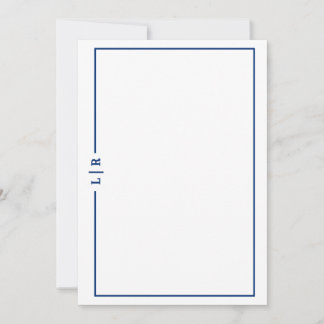 Cartão De Notas Basic Monogram #1 Flat Note Card