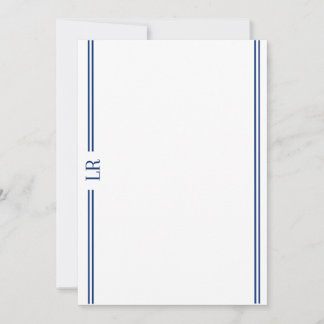 Cartão De Notas Basic Monogram #3 Flat Note Card
