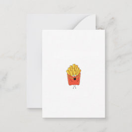 Cartão De Notas Batatas fritas, batatas fritas temáticas