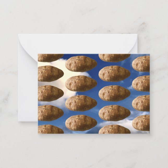 Cartão De Notas Batatas Voadoras Espaço Batata (Frente)