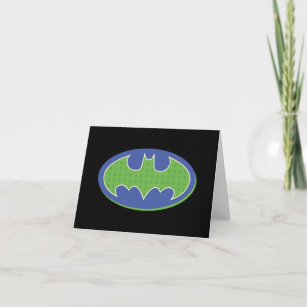 Cartão De Notas Batman   Símbolo roxo e verde