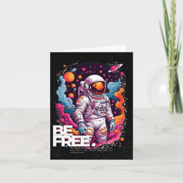 Cartão De Notas BE FREE Astronauta design