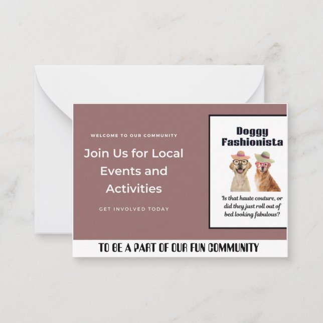 Cartão De Notas Beautify Divertido Doggy (Frente)