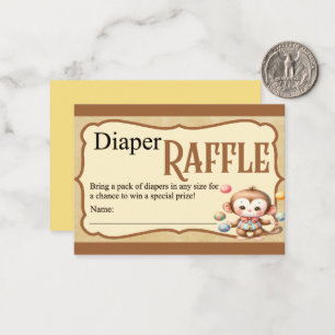 Cartão De Notas Bebê Circus_Fralda Raffle