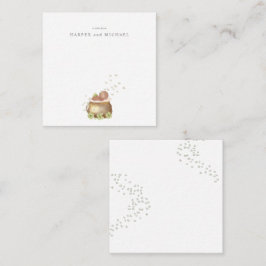 Cartão De Notas Bebê do dia de São Patrício em aquarela