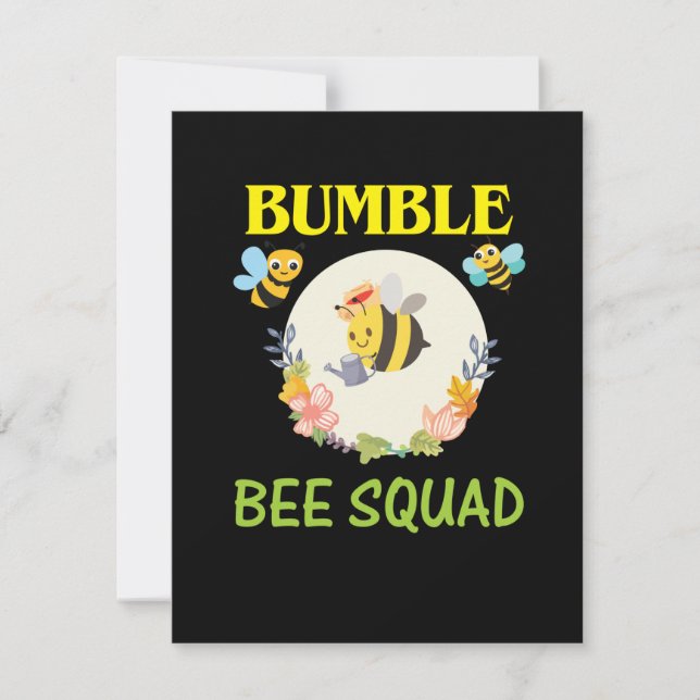 Cartão De Notas Beekeeper Art Bumble Bee Squad (Frente)