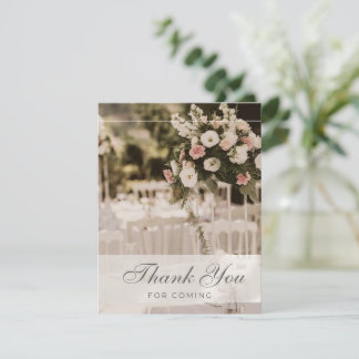 Cartão De Notas Beige Pastel Elegant Obrigado Souvenir