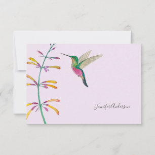 Cartão De Notas Beija-flor Personalizado