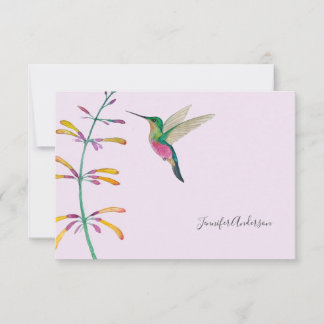 Cartão De Notas Beija-flor Personalizado