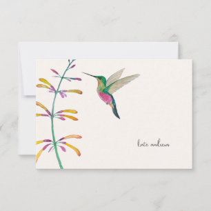 Cartão De Notas Beija-flor Personalizado