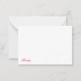 Cartão De Notas Bela