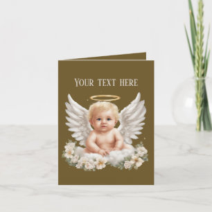 Cartão De Notas Bela adição de texto bebê Angel