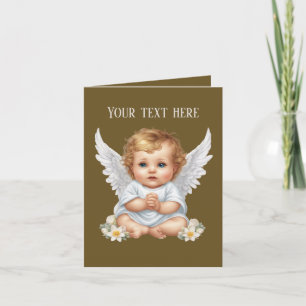 Cartão De Notas Bela adição de texto bebê Angel