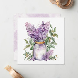 Cartão De Notas Belo Buquê de Violetas