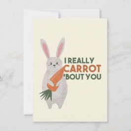 Cartão De Notas Belo Coelho Carrot Pun - Eu Realmente Carrot Sobre