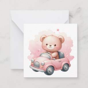 Cartão De Notas Bem-vindo ao New Baby Girl Card