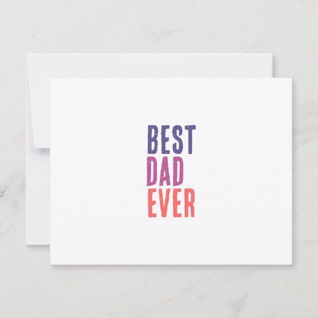 Cartão De Notas Best Dad Ever Minimalist Cool Professional (Frente)