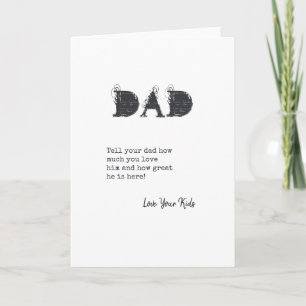 Cartão De Notas Best DAD Fathers Day Greatest Papa Gift
