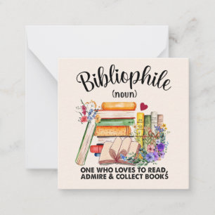 Cartão De Notas Bibliófilo