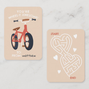 Cartão De Notas Bicicleta infantil Wheel-y Awesome para sala de au