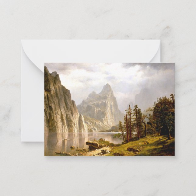Cartão De Notas Bierstadt - Rio Merced, Vale do Yosemite (Frente)