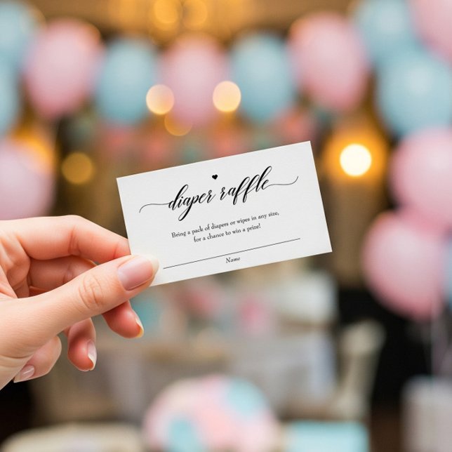 Cartão De Notas Bilhete de Fralda Elegante Clássico da  de Chá de  (Criador carregado)