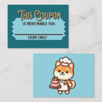 Bilhete de Presente Personalizado de Shiba Cake Re