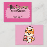 Bilhete Personalizado Resgatável Presente Shiba Bo